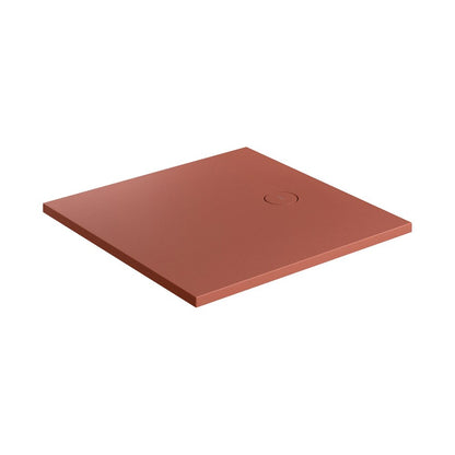 Квадратна душ кабина от композит Omnires AquaRock M+ теракота мат 80x80 cm