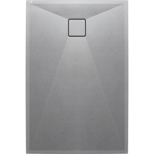 Deante Correo Shower Tray Metallic Grey 90x140 cm