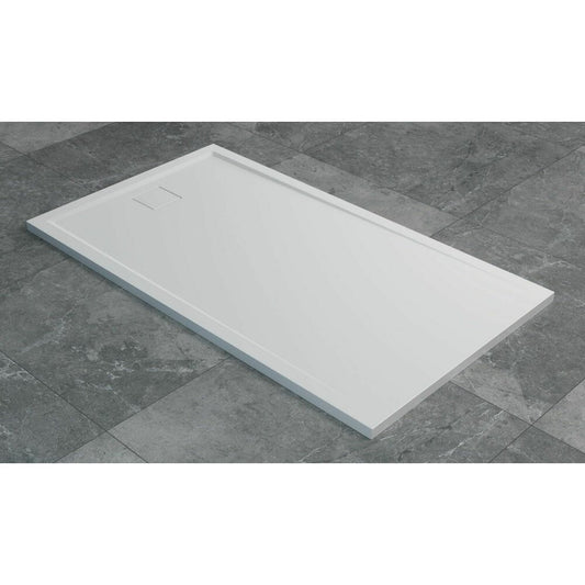 Rectangular shower tray white SanSwiss Livada W20A 80x100 cm slim