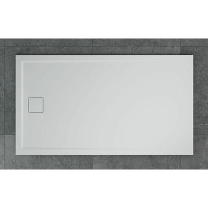 Правоъгълна душ кабина бяла SanSwiss Livada W20A 80x100 см slim