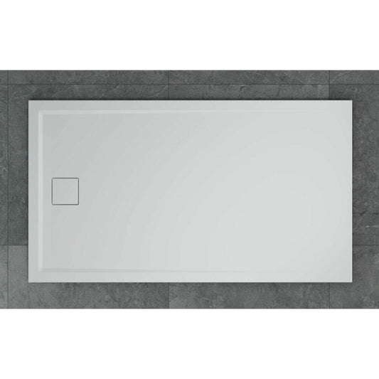 Rectangular shower tray white SanSwiss Livada W20A 80x120 cm slim
