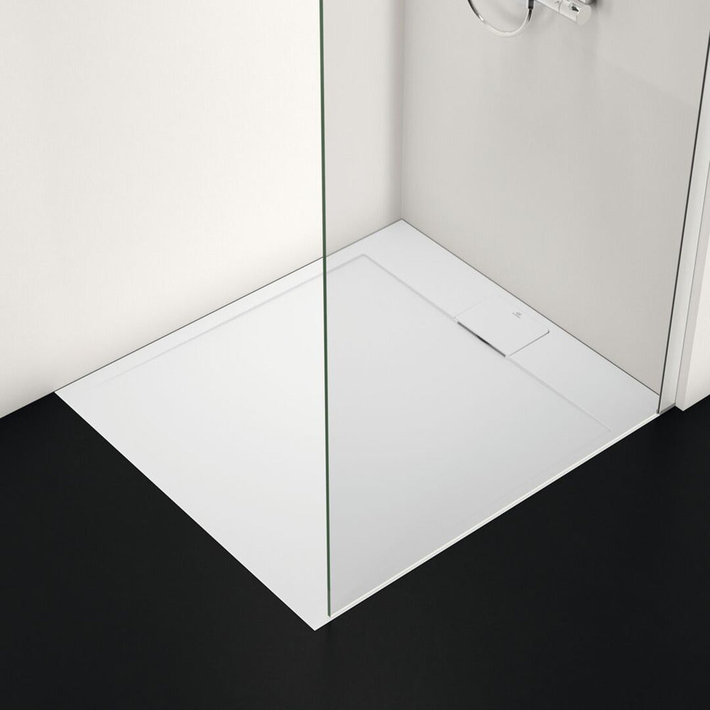 Правоъгълна душ кабина Ideal Standard i.life Ultra Flat S бяла 100x90 см
