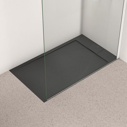 Ideal Standard i.life Ultra Flat S Rectangular Shower Tray Deep Black 120x70 cm