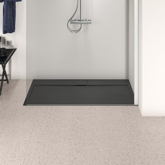 Ideal Standard i.life Ultra Flat S Rectangular Shower Tray Deep Black 140x70 cm