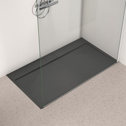 Ideal Standard i.life Ultra Flat S Rectangular Shower Tray Deep Black 140x80 cm