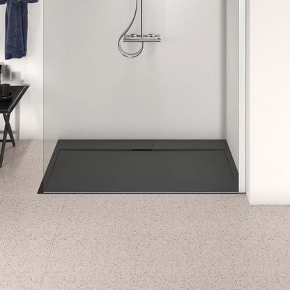 Ideal Standard i.life Ultra Flat S Rectangular Shower Tray Deep Black 140x80 cm