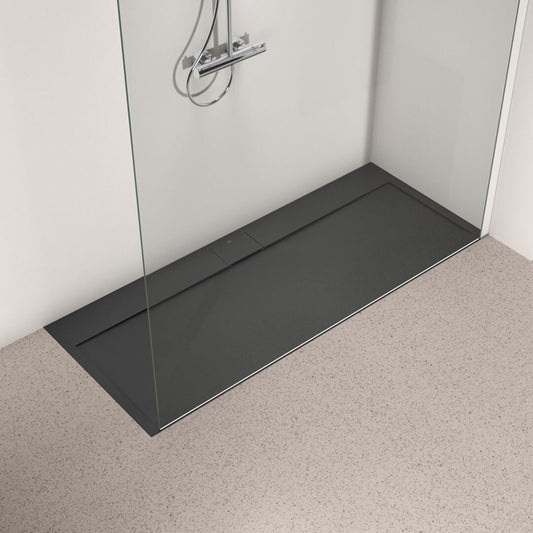 Ideal Standard i.life Ultra Flat S Rectangular Shower Tray Deep Black 170x70 cm
