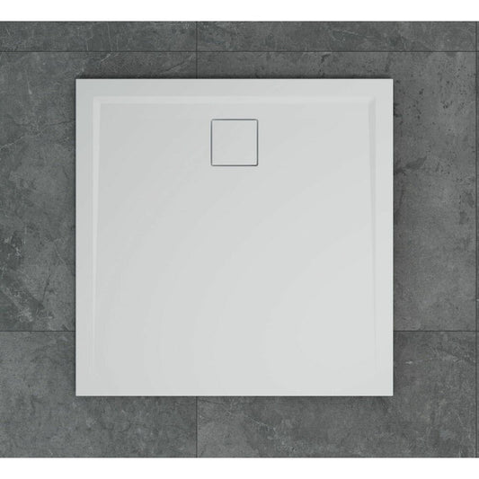 Square shower tray white SanSwiss Livada W20Q 80x80 cm slim
