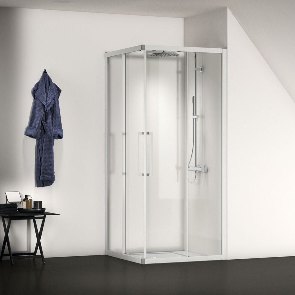 Квадратна душ кабина Ideal Standard i.life Ultra Flat S бяла 90x90 см