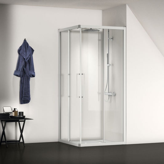 Квадратна душ кабина Ideal Standard i.life Ultra Flat S бяла 90x90 см