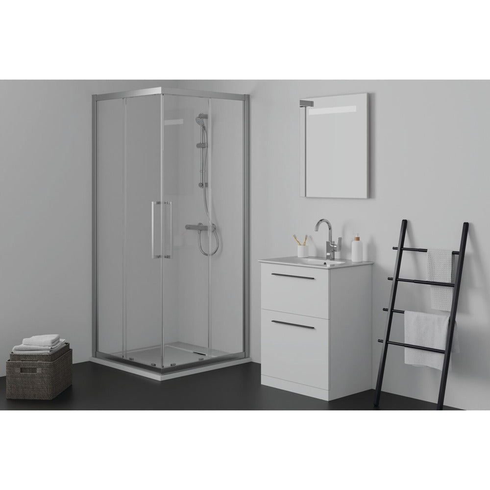 Квадратна душ кабина Ideal Standard i.life Ultra Flat S бяла 90x90 см