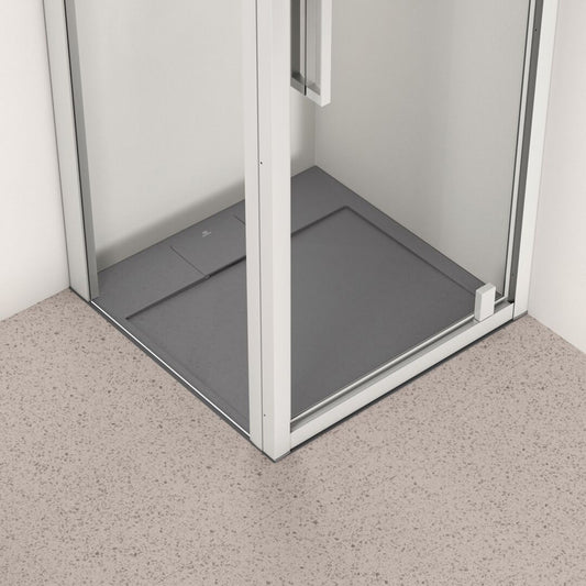 Квадратна душ-кадка Ideal Standard i.life Ultra Flat S сиво асфалтово 70x70 см
