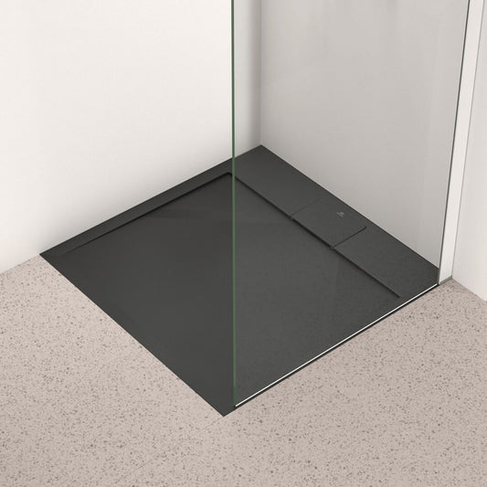 Квадратна душ кабина Ideal Standard i.life Ultra Flat S черен интензивен 80x80 см