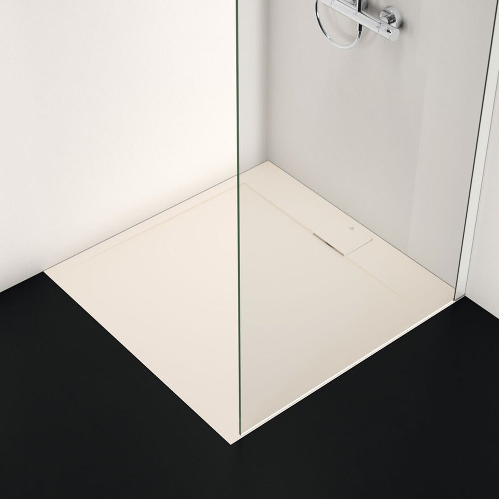 Квадратна душ кабина Ideal Standard i.life Ultra Flat S пясъчен 100x100 см