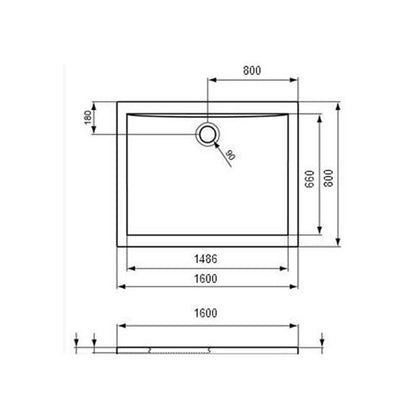 Правоъгълна душ кабина Ideal Standard Ultra Flat 160x80 см