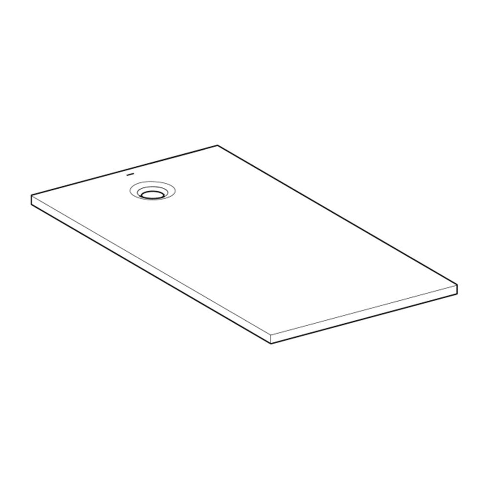 Geberit Olona White Rectangular Shower Tray 100x70 cm