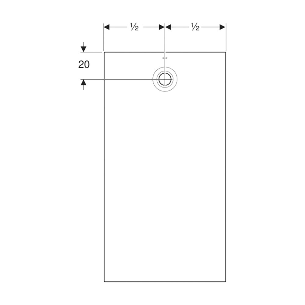 Geberit Olona White Rectangular Shower Tray 100x70 cm