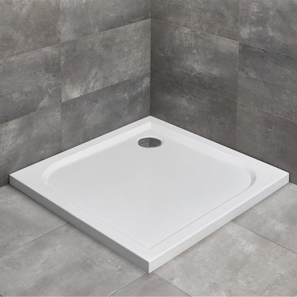 Акрилен квадратен душ под Radaway Delos C 80x80 cm бял