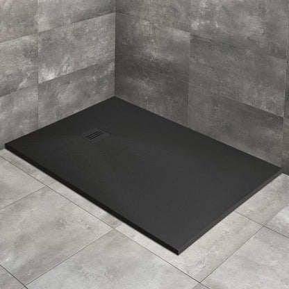 Правоъгълна композитна душ кабина Radaway Kyntos F 100x90 cm черна