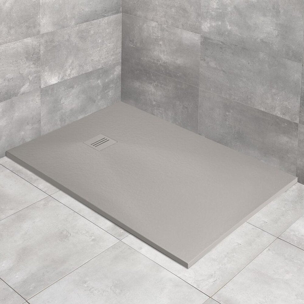 Правоъгълна композитна душ кабина Radaway Kyntos F 110x90 cm сив цимент