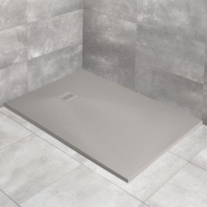 Правоъгълна композитна душ кабина Radaway Kyntos F 110x90 cm сив цимент