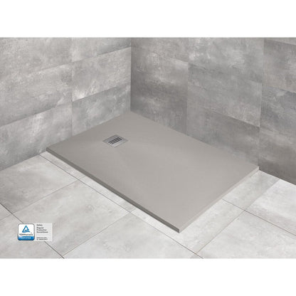 Правоъгълна композитна душ кабина Radaway Kyntos F 110x90 cm сив цимент