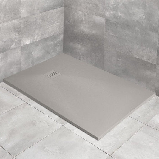 Правоъгълна душ кабина от композит Radaway Kyntos F 140x80 cm сив цимент