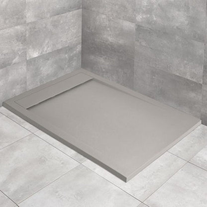 РадAway Teos F композитен правоъгълен душ под 140x80 cm сив-цимент