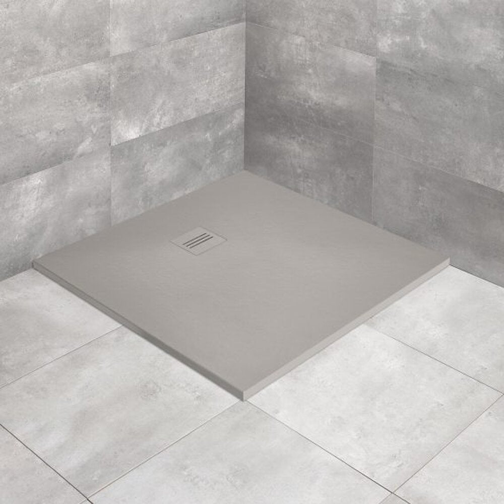 Квадратна душ кабина от композит Radaway Kyntos C 100x100 cm сив цимент