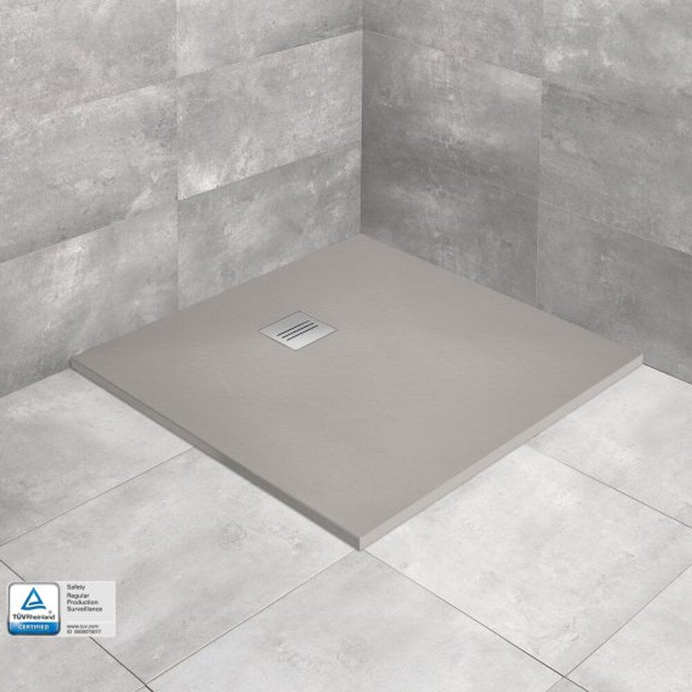 Квадратна душ кабина от композит Radaway Kyntos C 90x90 cm сив цимент