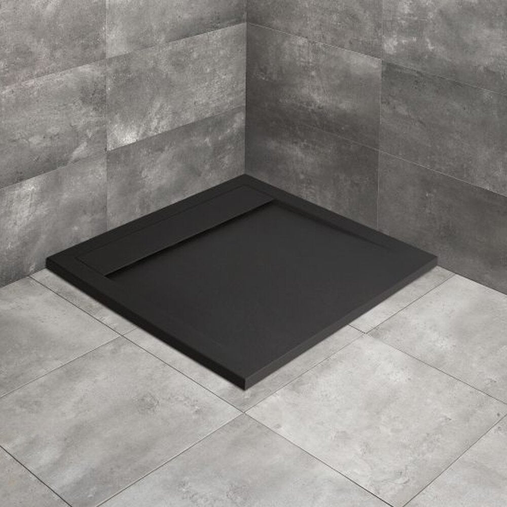 Квадратна душ кабина от композит Radaway Teos C 90x90 cm черна