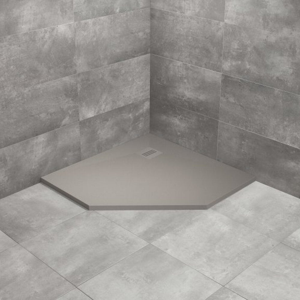 ПентAGONална душ кабина Radaway Kyntos PT 80x80 cm сив цимент