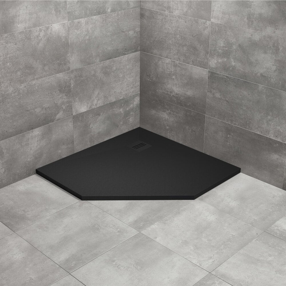 ПентAGONална душ кабина Radaway Kyntos PT 80x80 cm черна