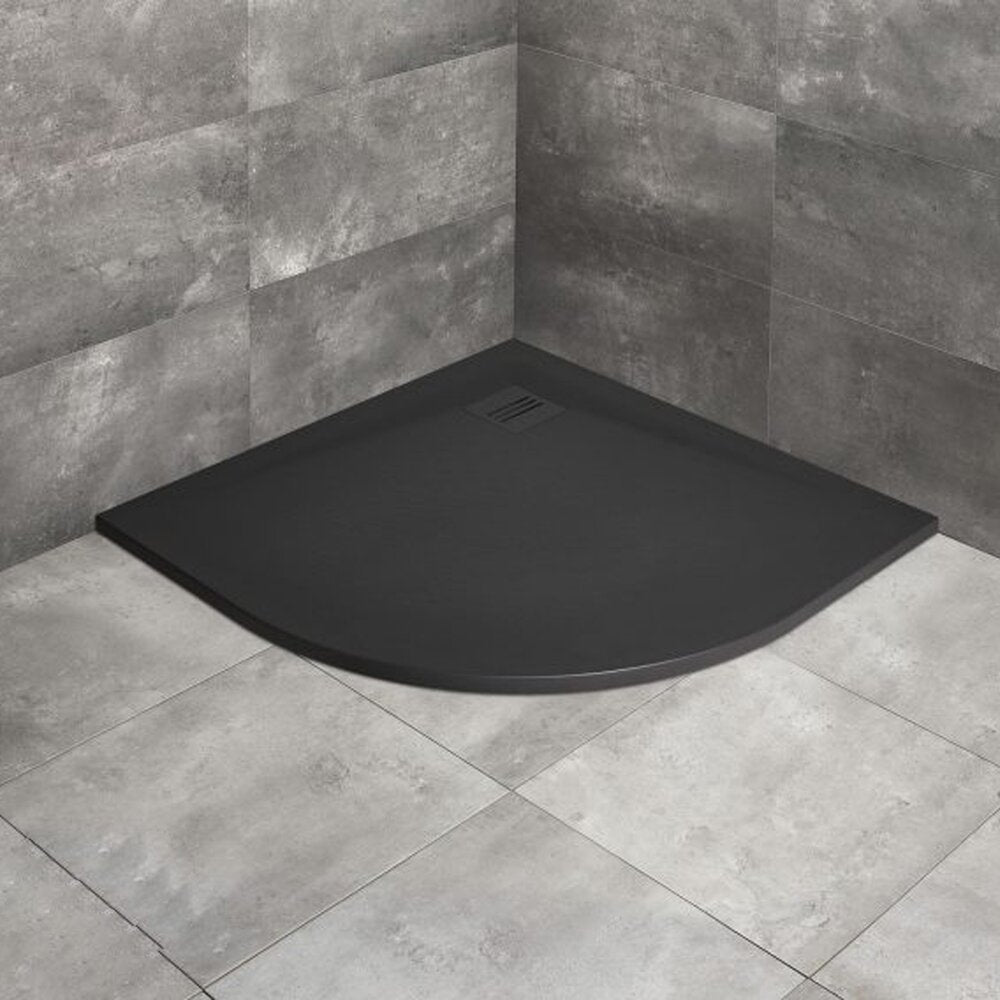 Полукръгла душ кабина Radaway Kyntos A 80x80 cm черна