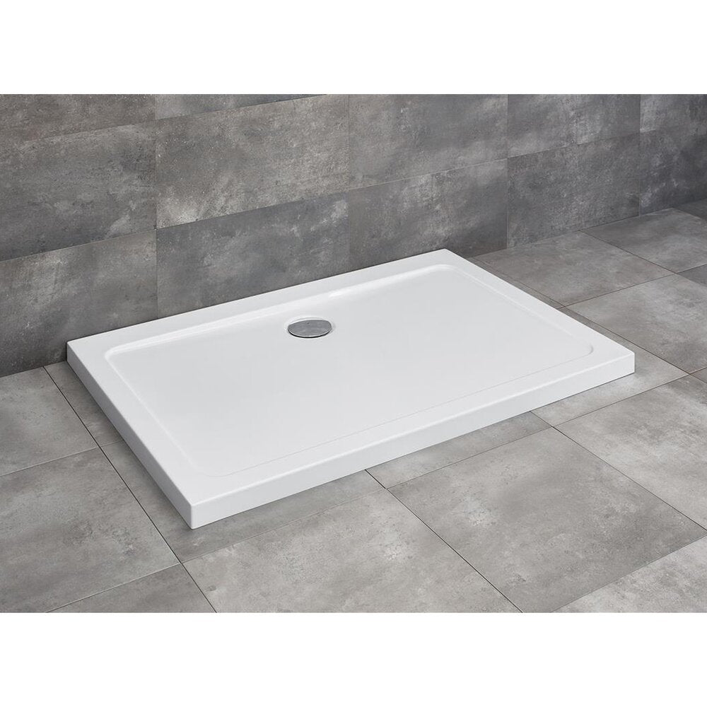 Правоъгълна душ кабина Radaway Doros D 100x80 cm бял акрил