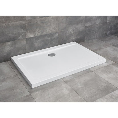 Правоъгълна душ кабина Radaway Doros D 100x80 cm бял акрил