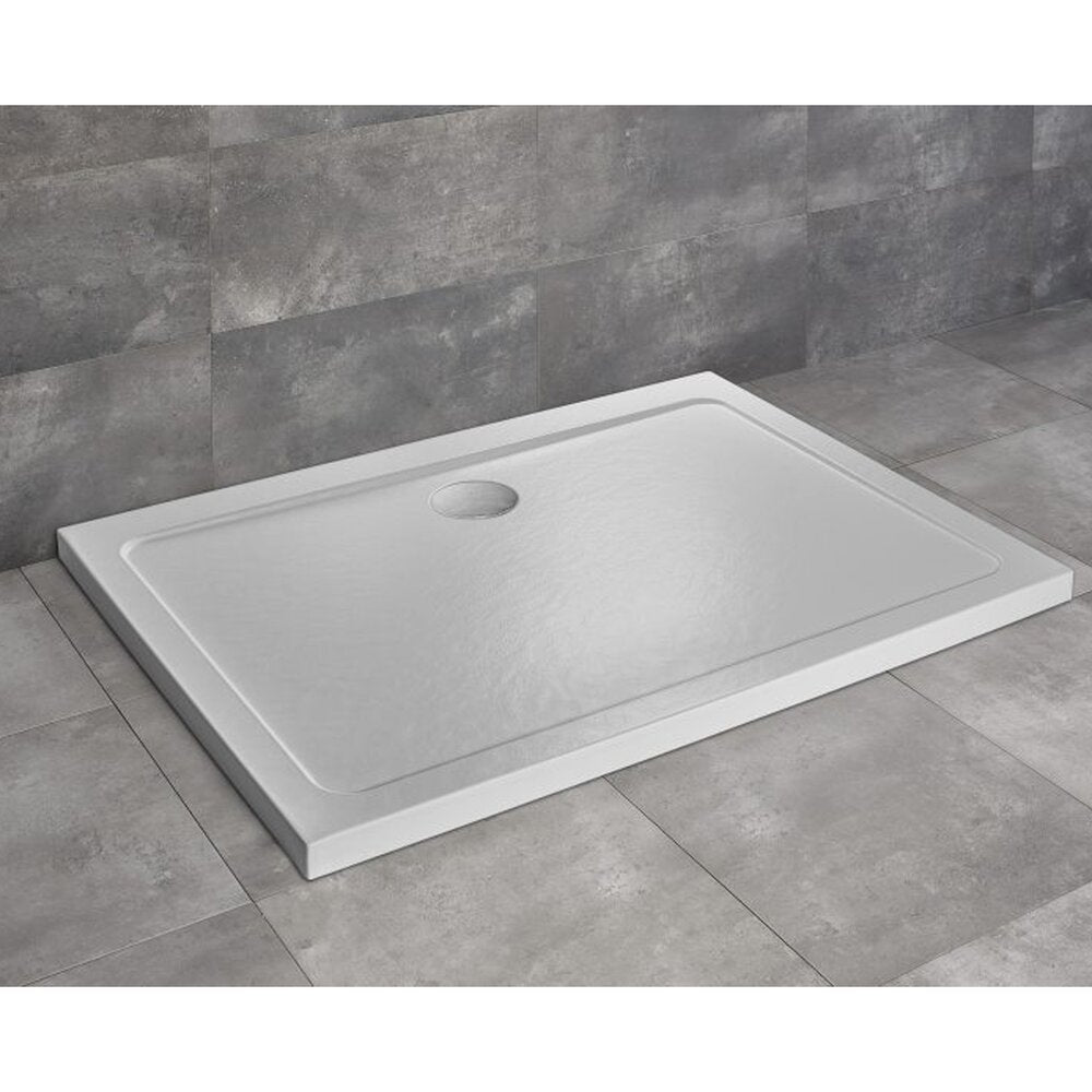 Правоъгълна душ кабина Radaway Doros D Stone 120x80 cm бял акрил