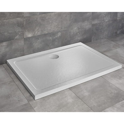 Правоъгълна душ кабина Radaway Doros D Stone 120x80 cm бял акрил