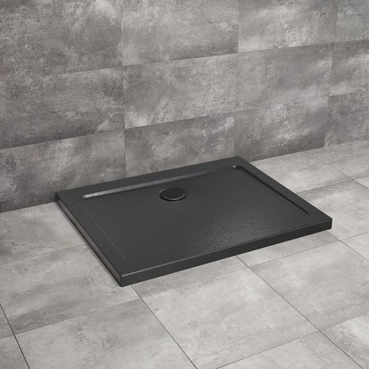 Правоъгълна душ кабина Radaway Doros D Stone 120x90 cm черен акрил