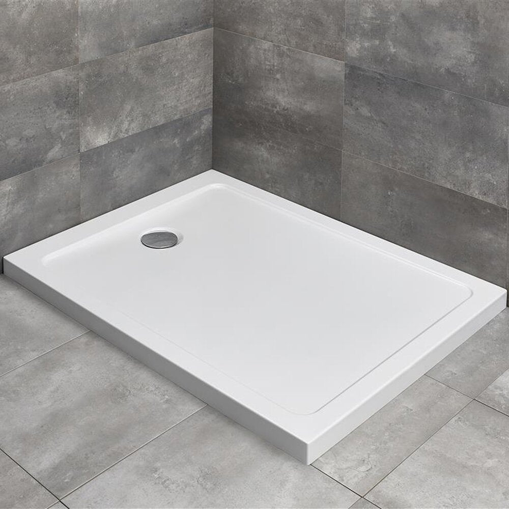 Правоъгълна душ кабина Radaway Doros F 100x80 cm бял акрил