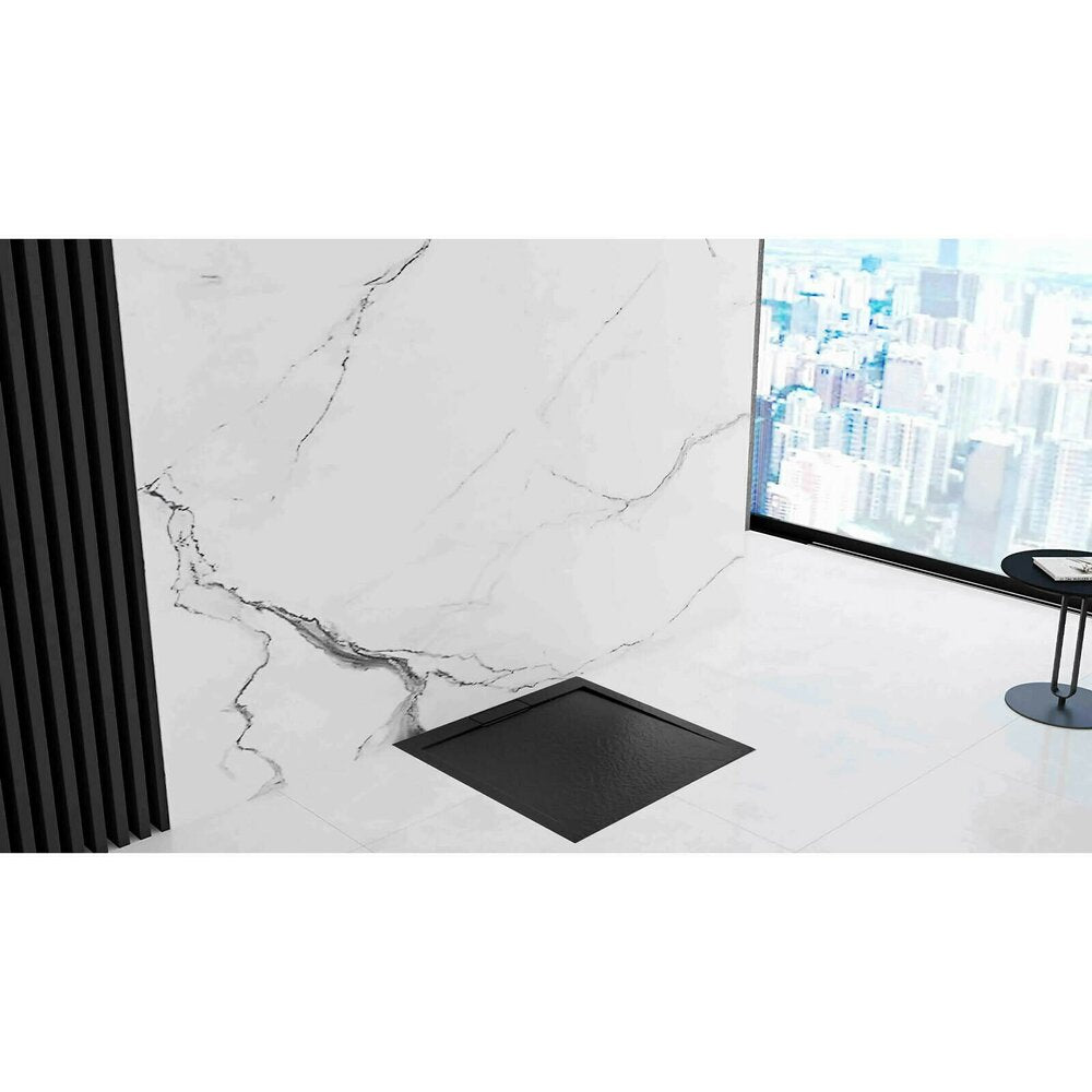 Rea Grand Rectangular Shower Tray 80x100 Black