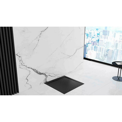 Rea Grand Rectangular Shower Tray 80x100 Black