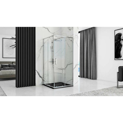 Rea Grand Rectangular Shower Tray 80x100 Black