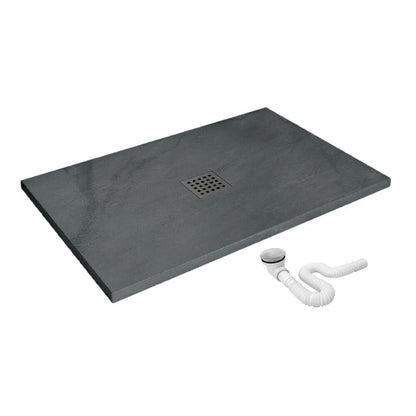 Правоъгълна душ кабина Rea Rock 80x120 сиво