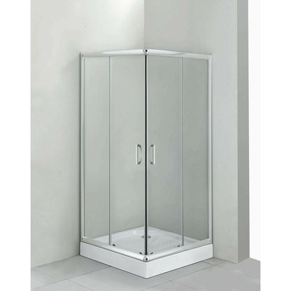Квадратна душ кабина Deante Funkia бяла 90x90 см