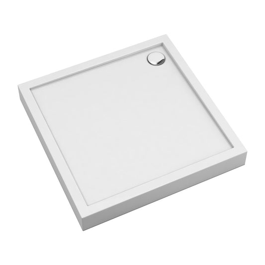 Square Acrylic Shower Tray Omnires Camden White 90x90 cm