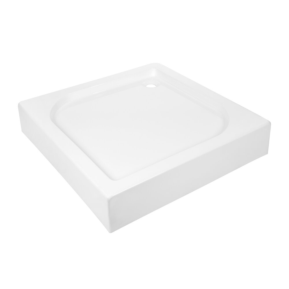 Invena Square Shower Tray 80x80 White