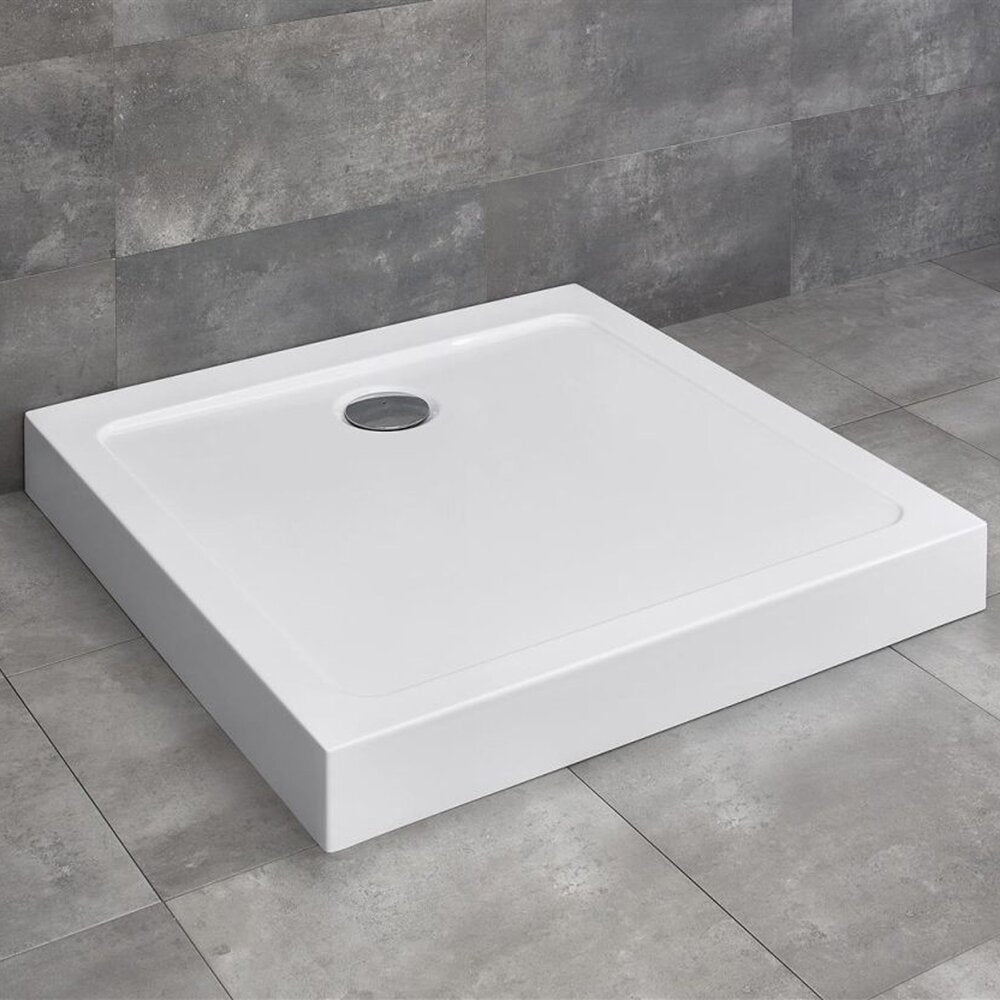 Квадратна душ кабина Radaway Doros C Compact 80x80 cm бял акрил