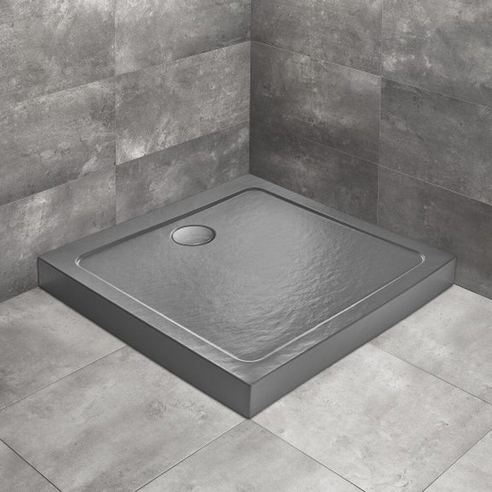 Квадратна душ кабина Radaway Doros C Compact Stone 100x100 cm акрил антрацит