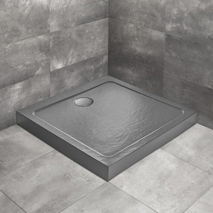 Квадратна душ кабина Radaway Doros C Compact Stone 100x100 cm акрил антрацит